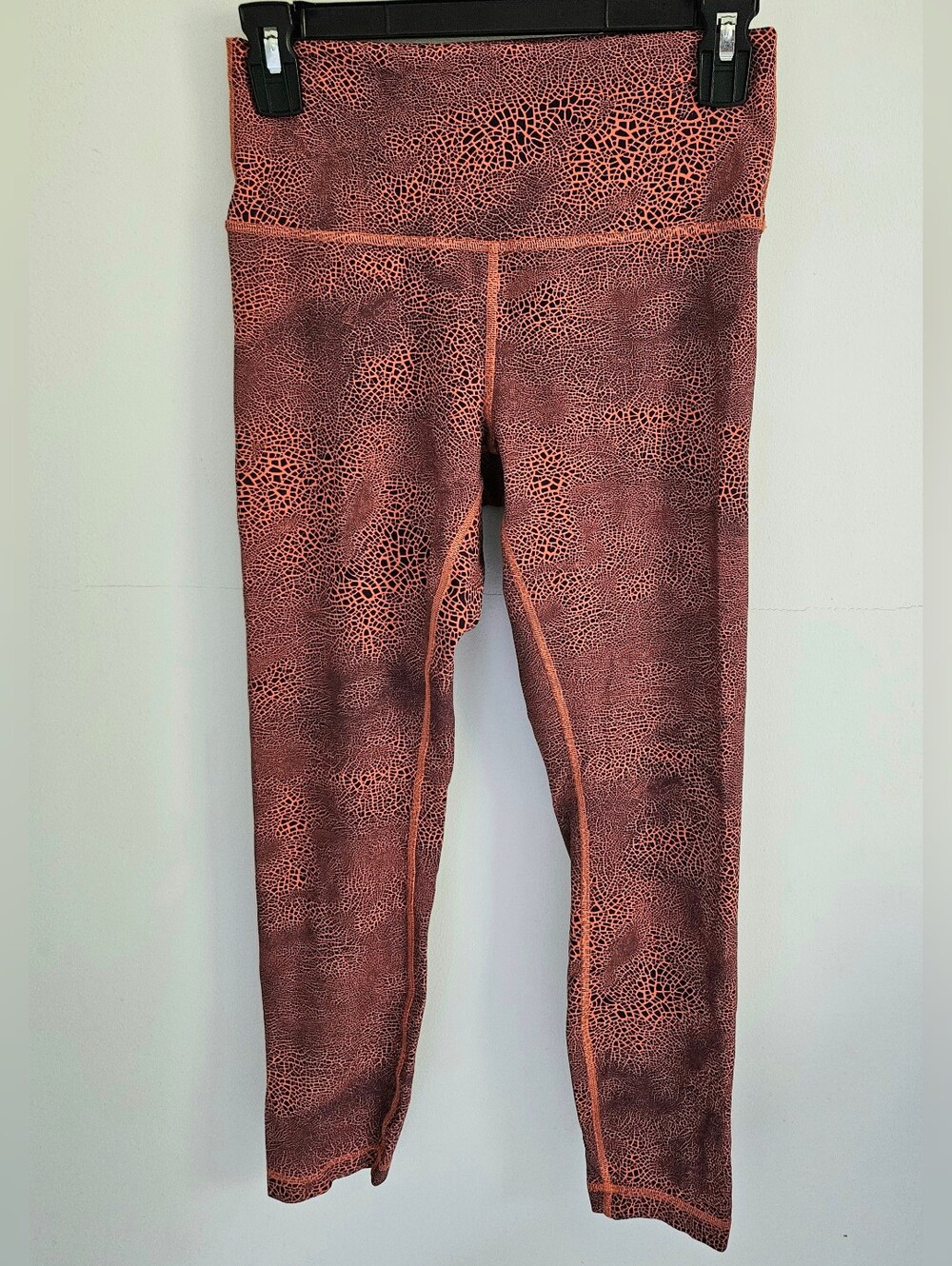 Lululemon Wunder-Train High Rise Tights Crackle Glaze Vintage Orange